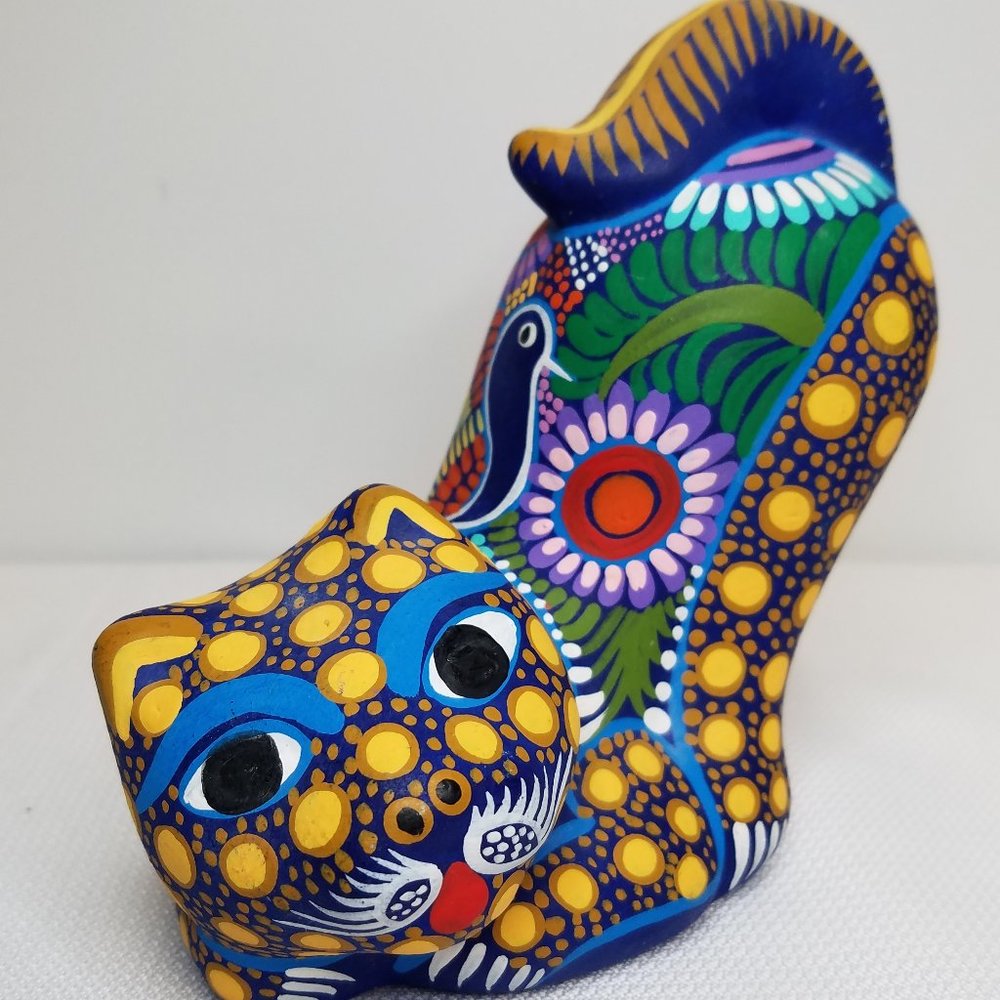 Alebrije Jaguar/Kitten Oaxaca Authen-Handcrafted!